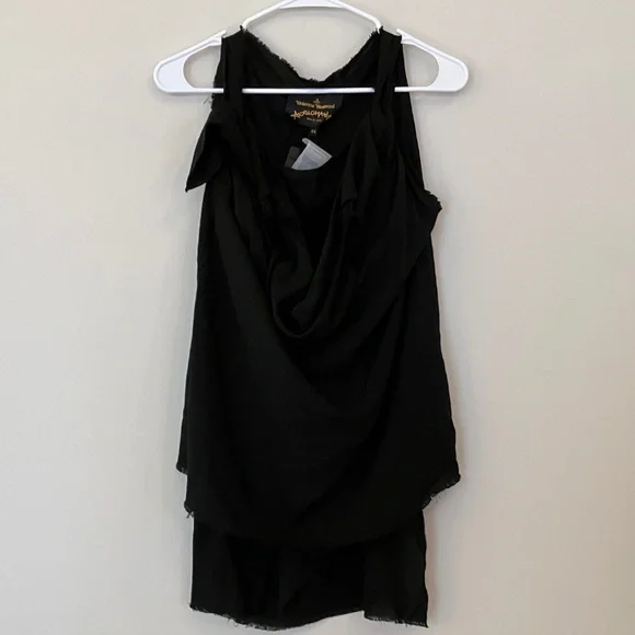 NEW w/ TAGS Vivienne Westwood Black Sueno Blouse Top EU 44 US 10 12 L - Picture 2 of 5